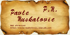 Pavle Muskalović vizit kartica